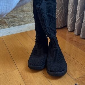 UGG Black Knit Boots